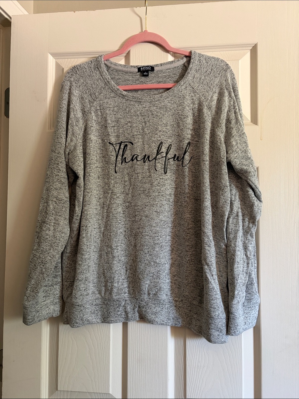 Buffalo David Bitton Gray 'Thankful' Pullover Sweatshirt